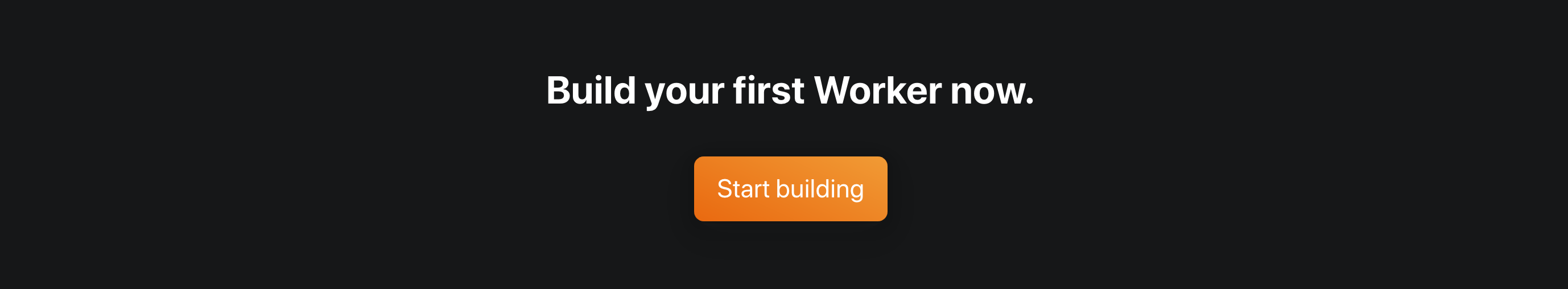 Cloudflare Workers Call To Action component screenshot