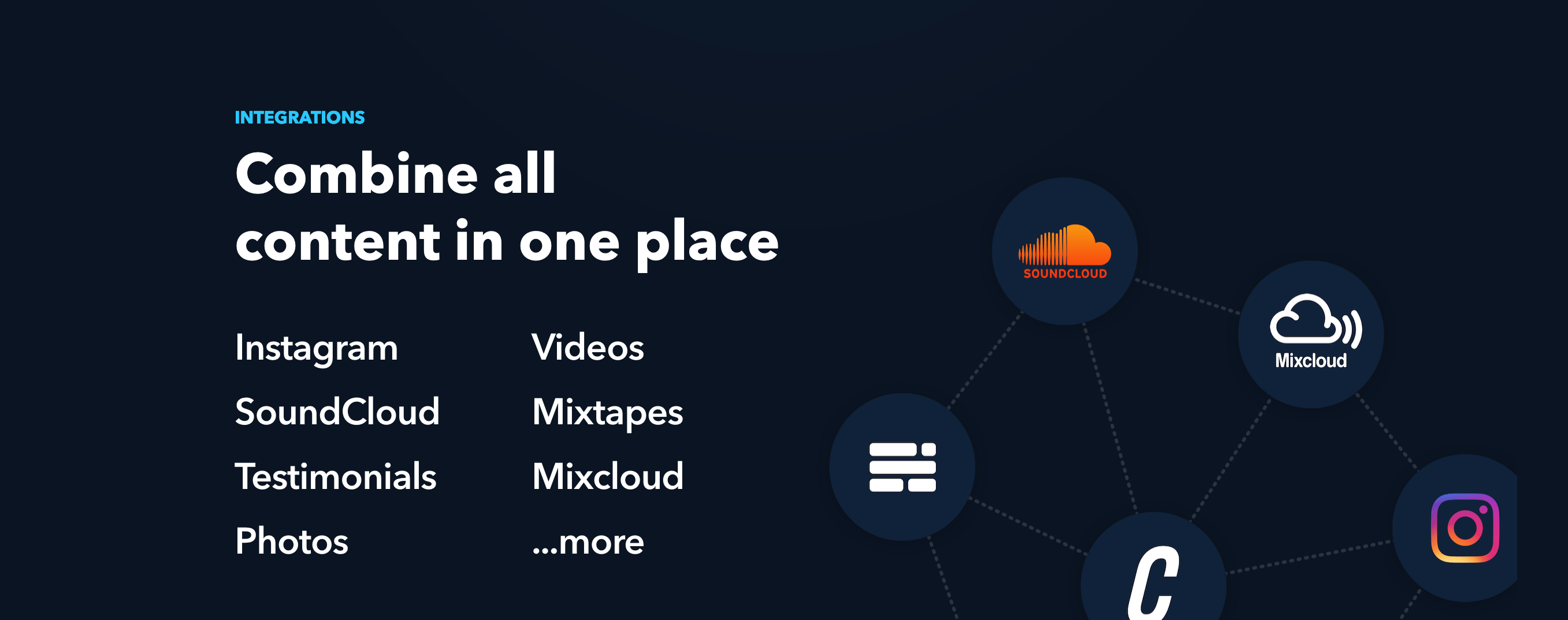 Cueup Integrations component screenshot
