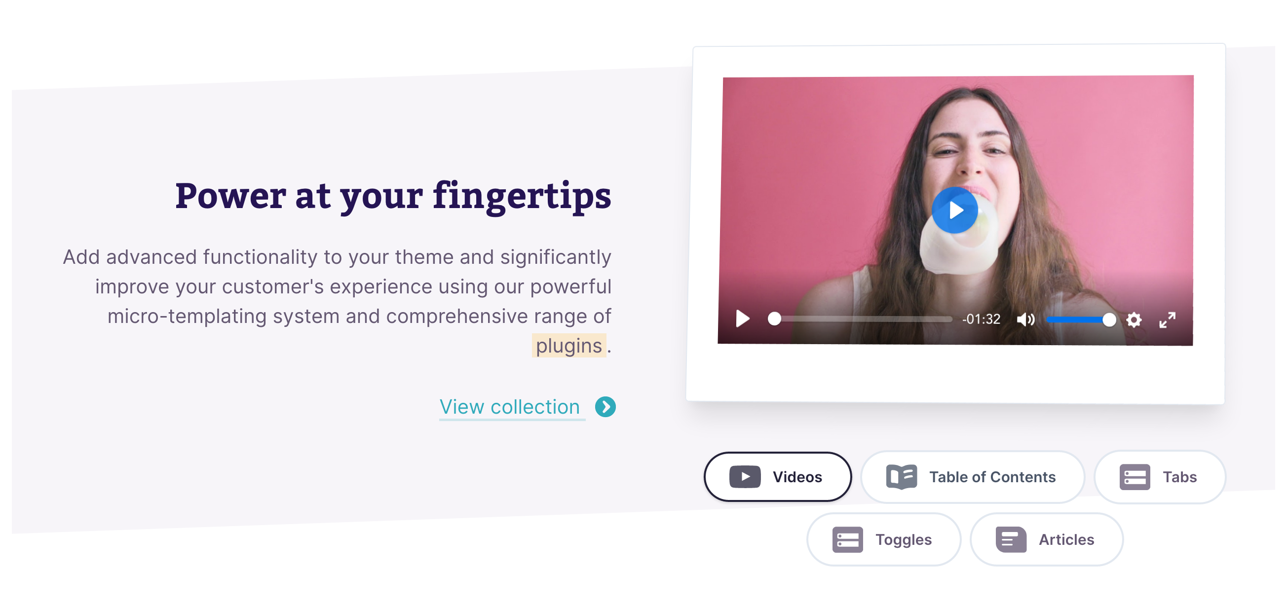 Zenplates Feature component screenshot
