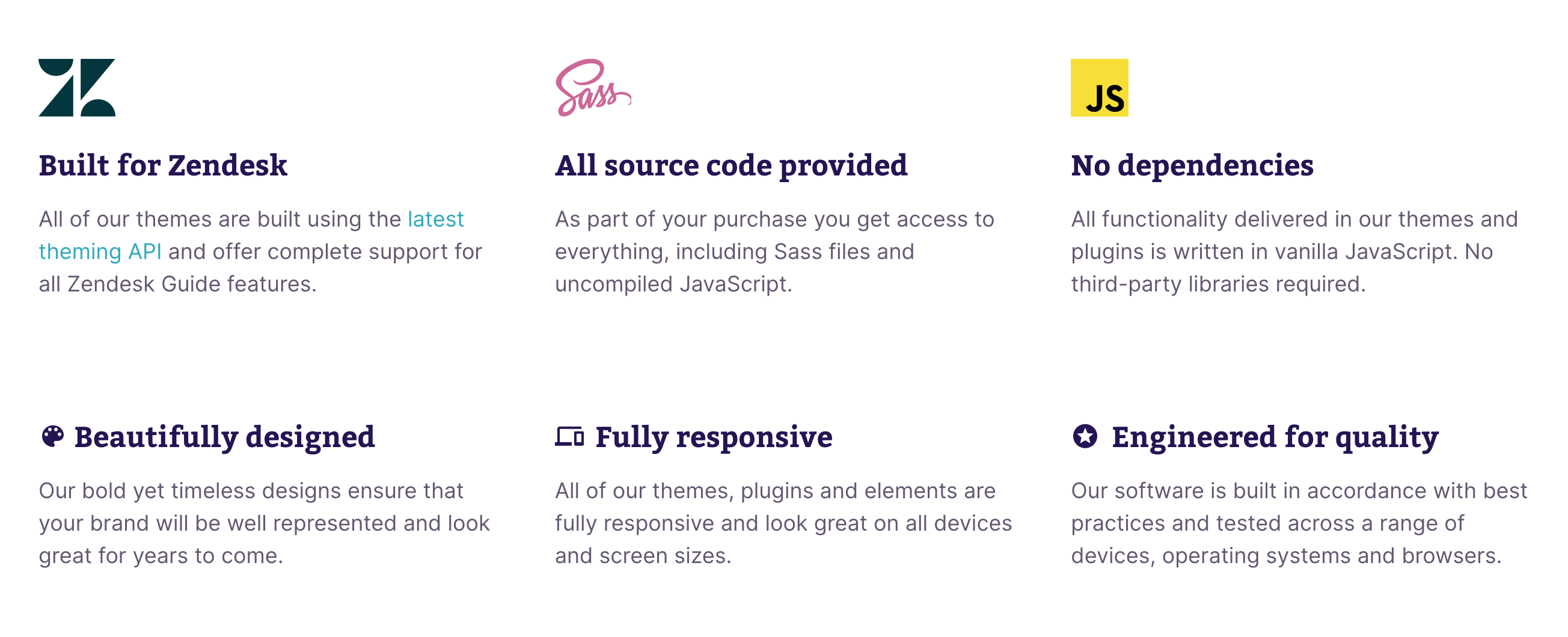 Zenplates Feature component screenshot