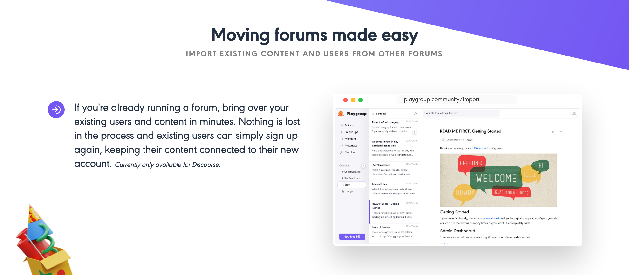 Playgroup Content component screenshot