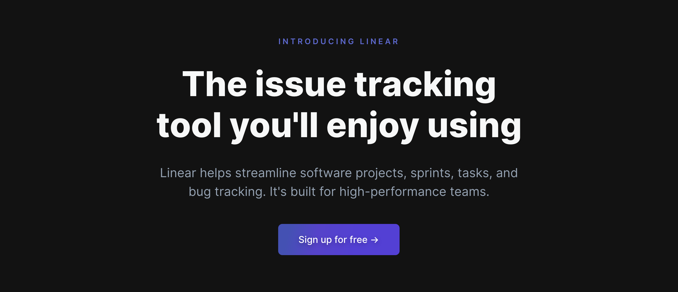 Linear Header component screenshot