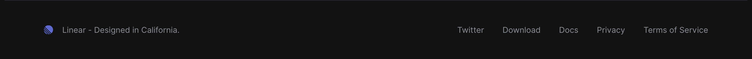 Linear Footer component screenshot