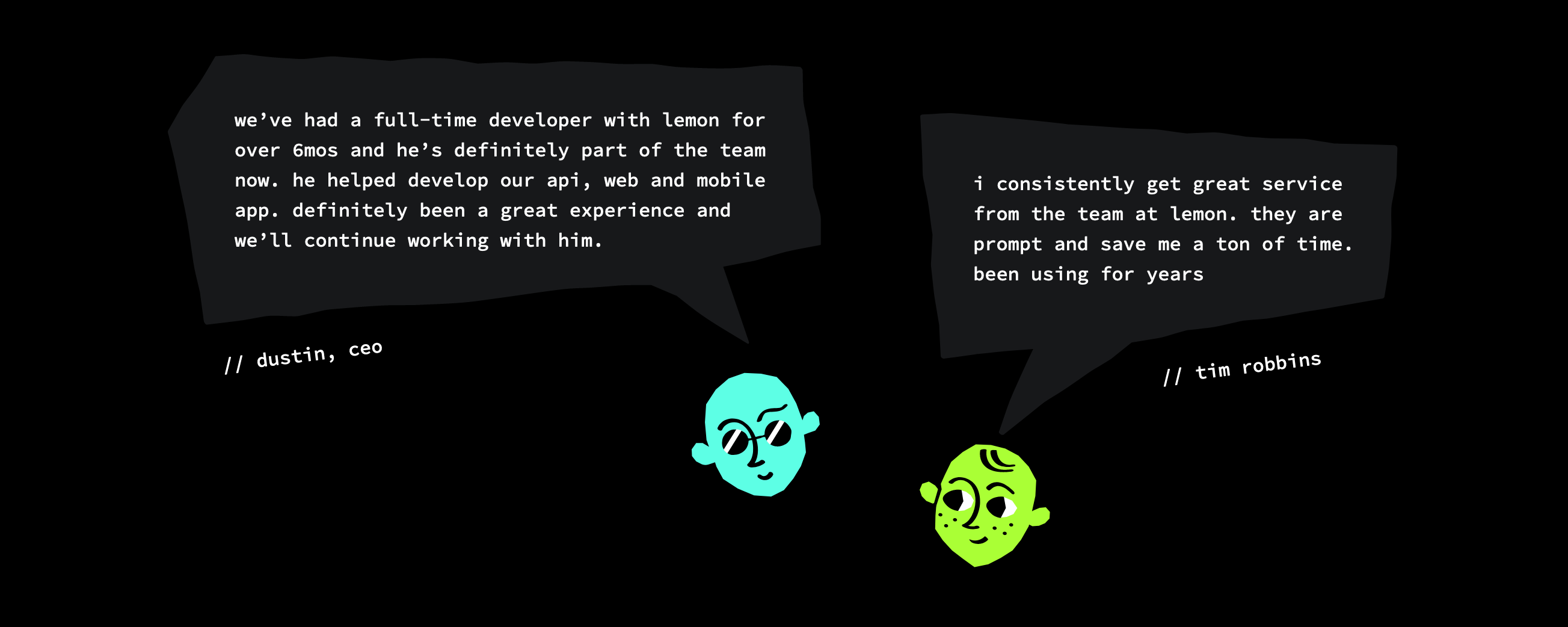 Lemon Testimonial component screenshot
