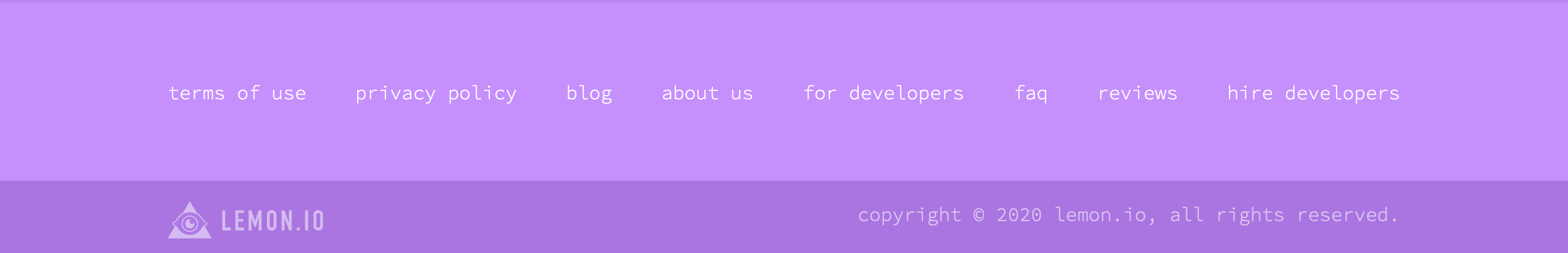 Lemon Footer component screenshot