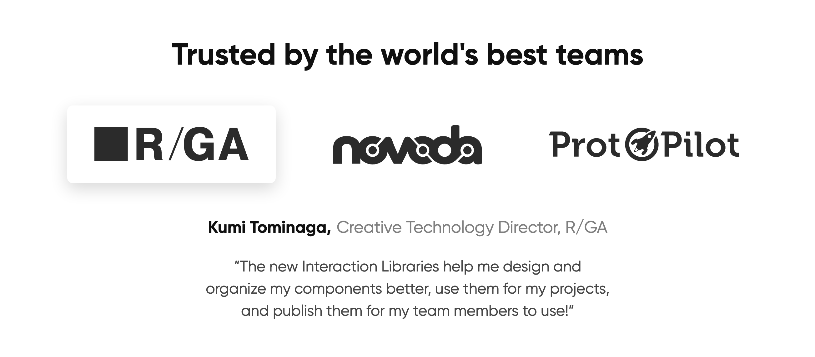 Protopie Testimonial component screenshot