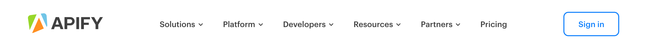 Apify Header component screenshot