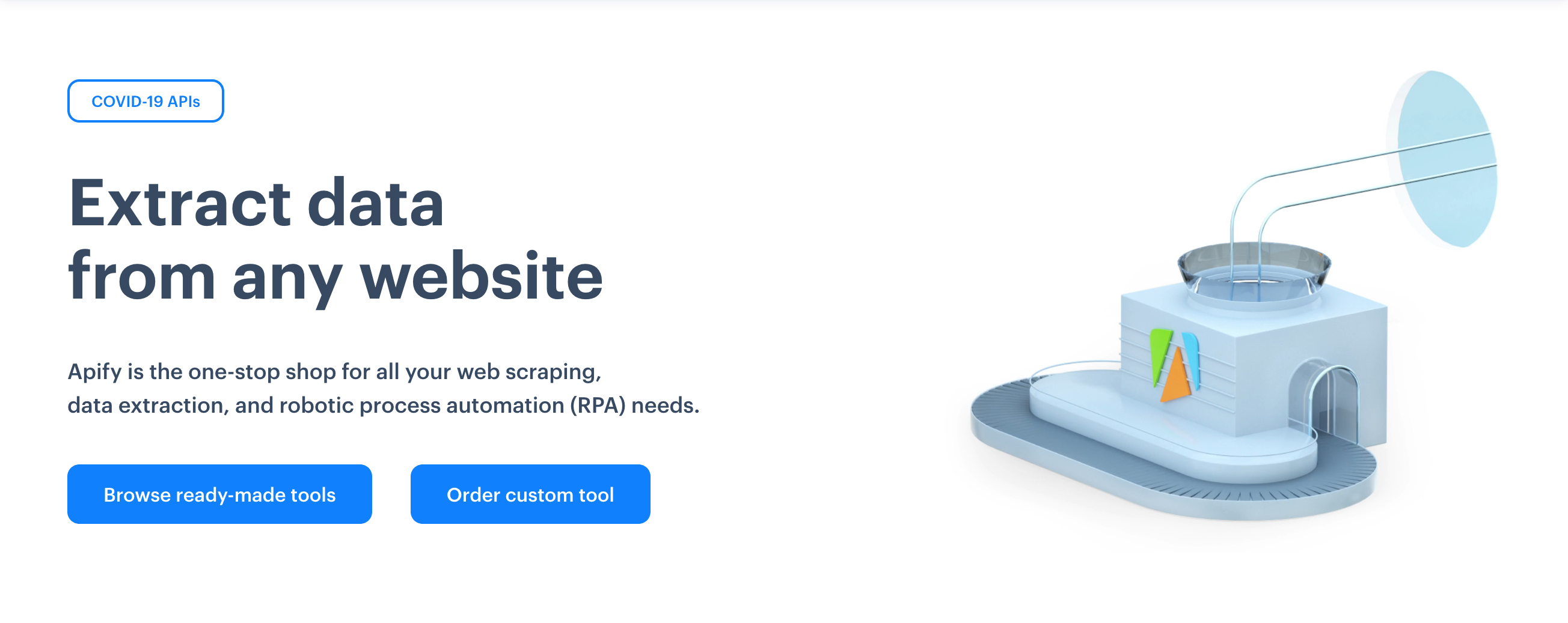 Apify Hero component screenshot
