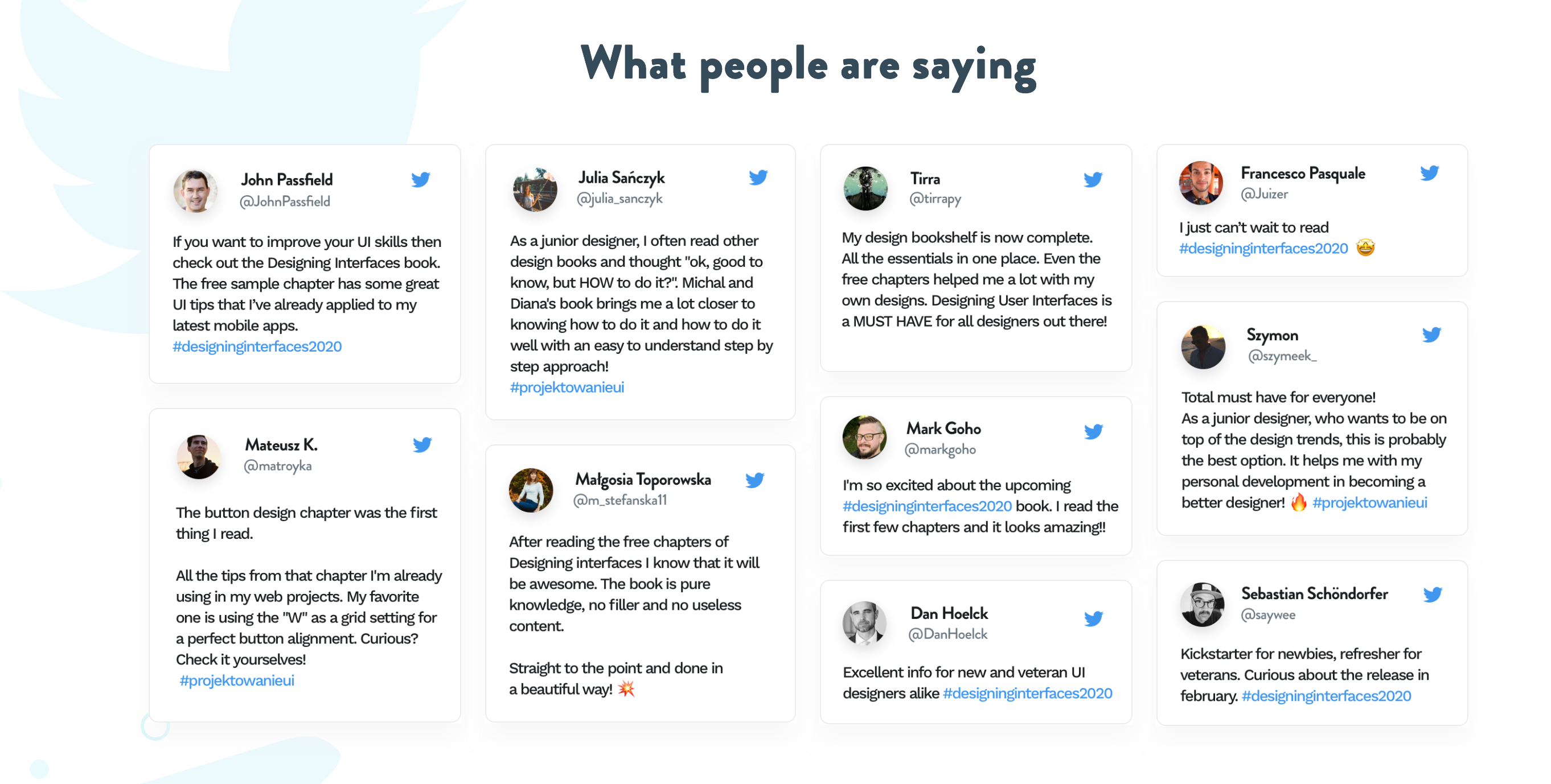 Designingui Testimonial component screenshot