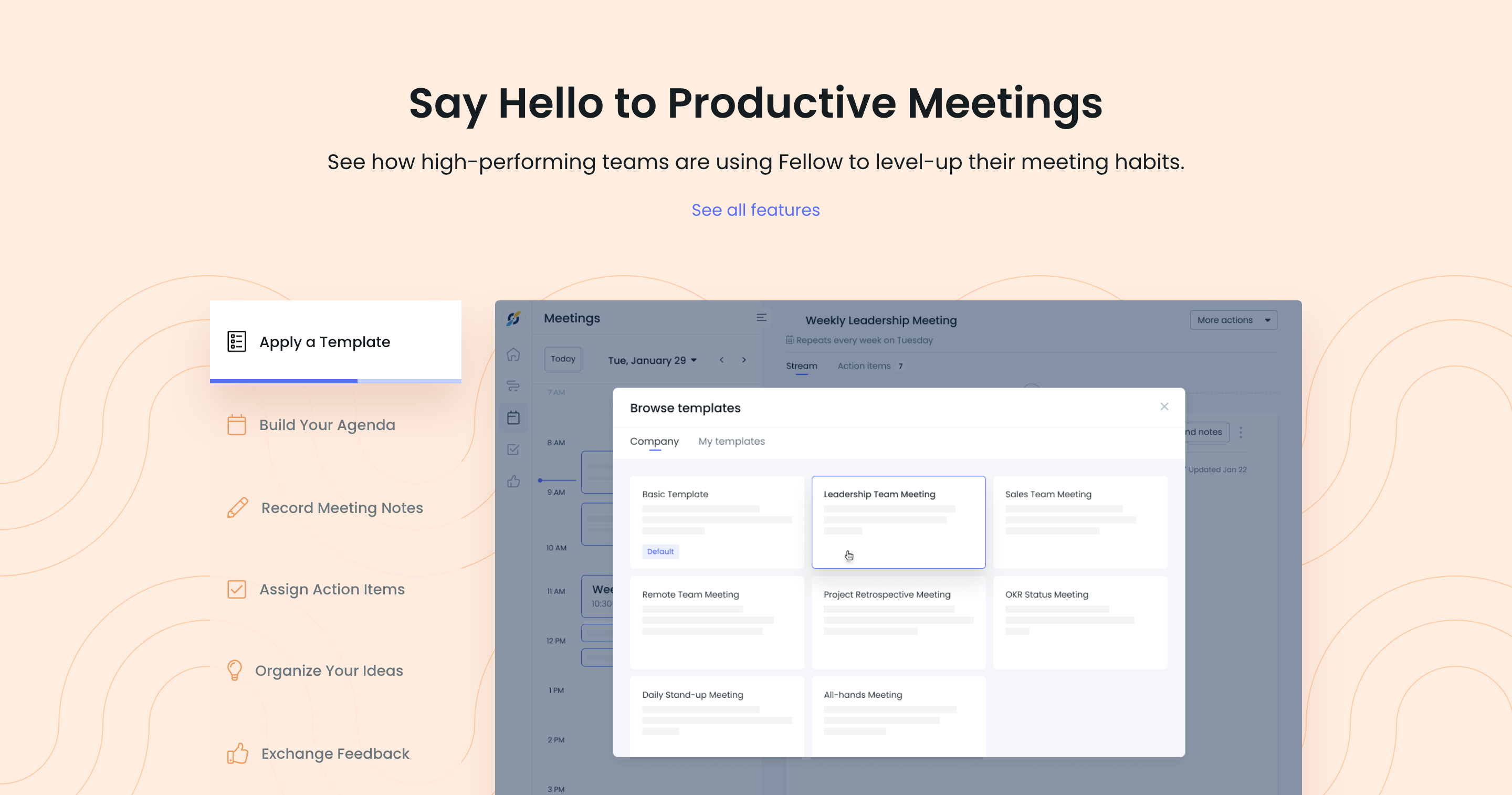 Fellow Feature component screenshot