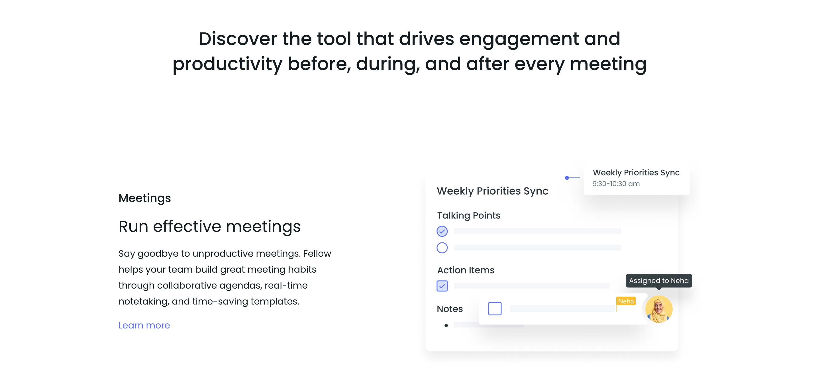 Fellow Feature component screenshot