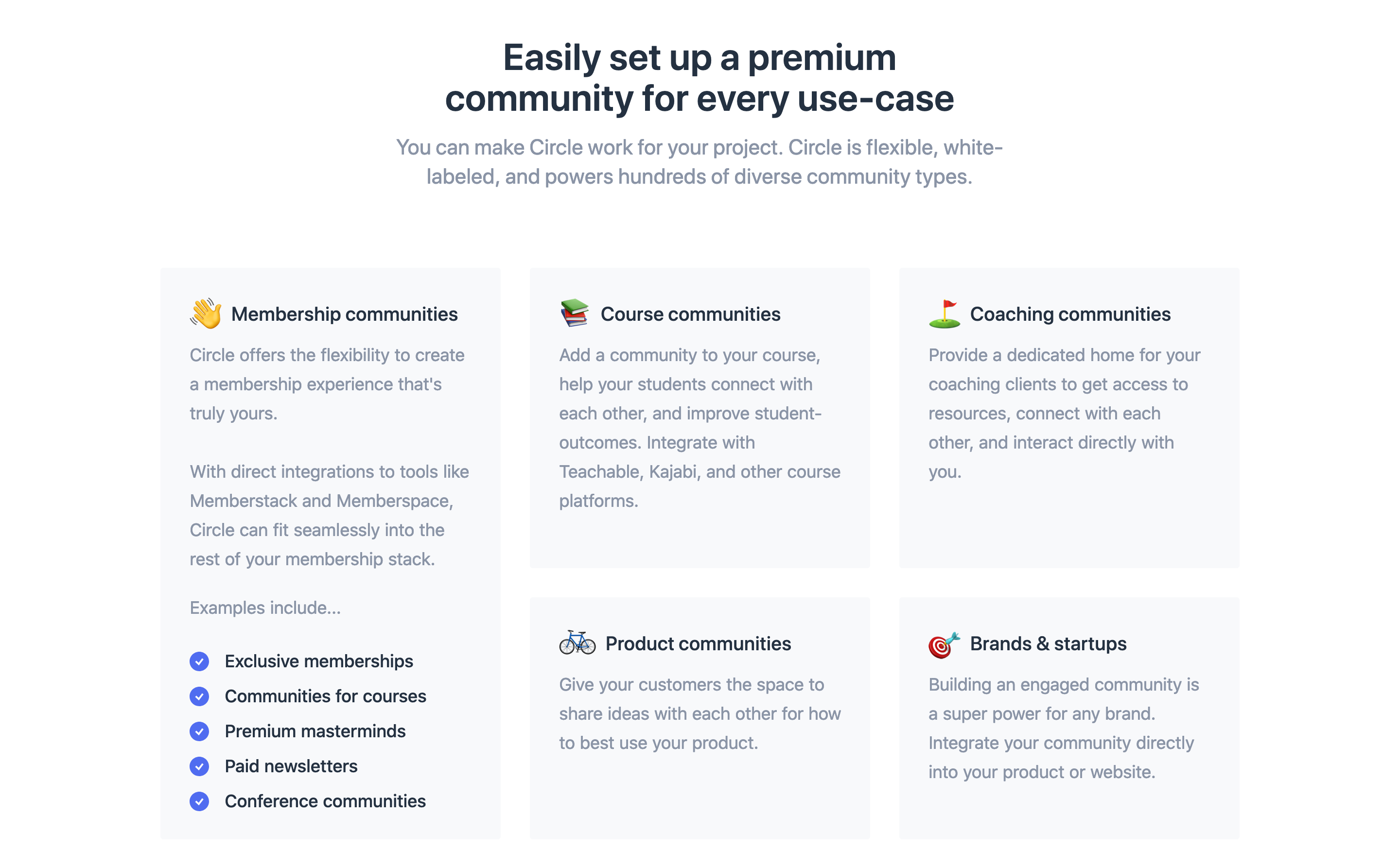 Circle Feature component screenshot