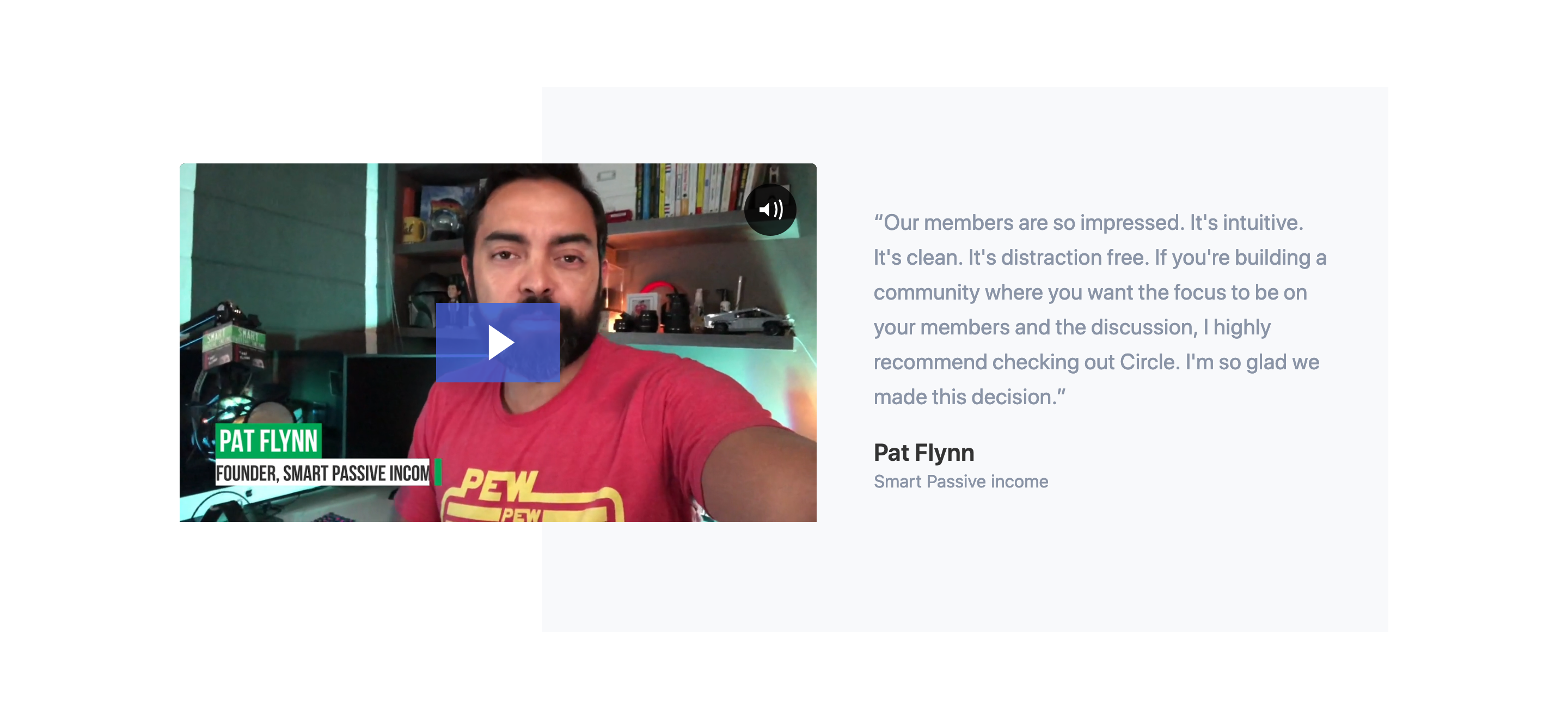 Circle Testimonial component screenshot