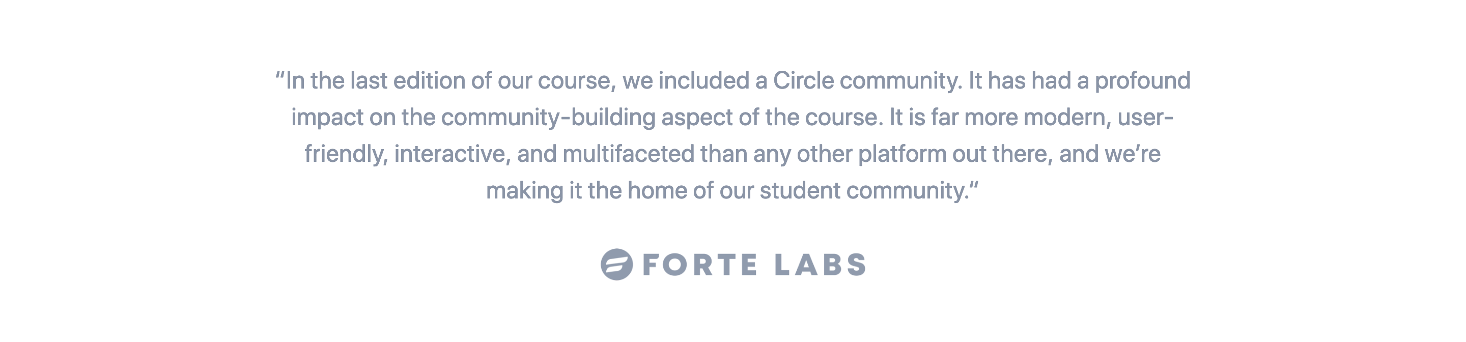 Circle Testimonial component screenshot
