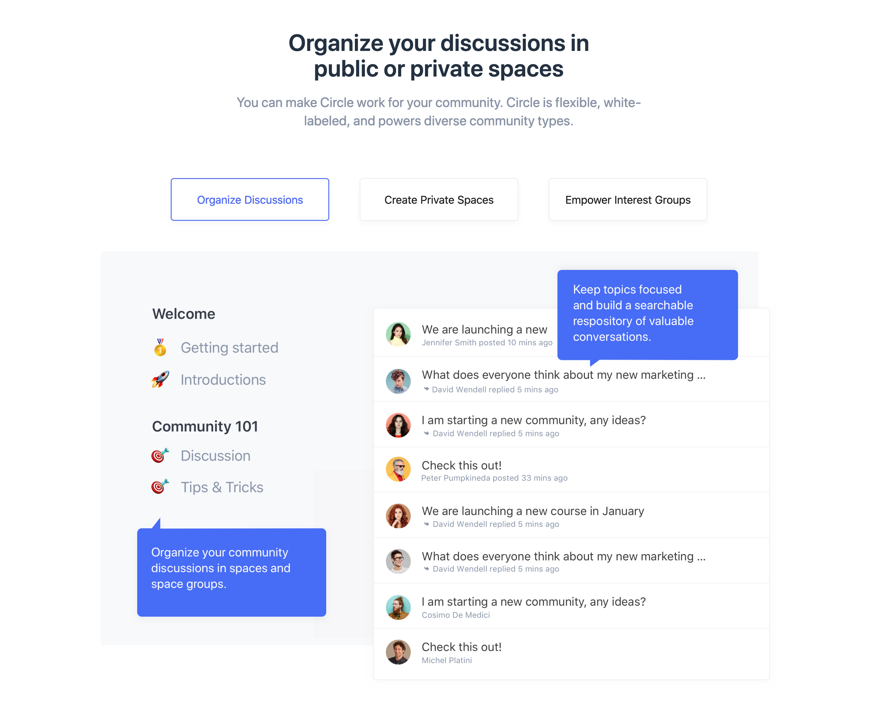 Circle Feature component screenshot
