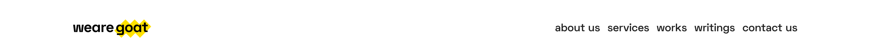 Wearegoat Header component screenshot