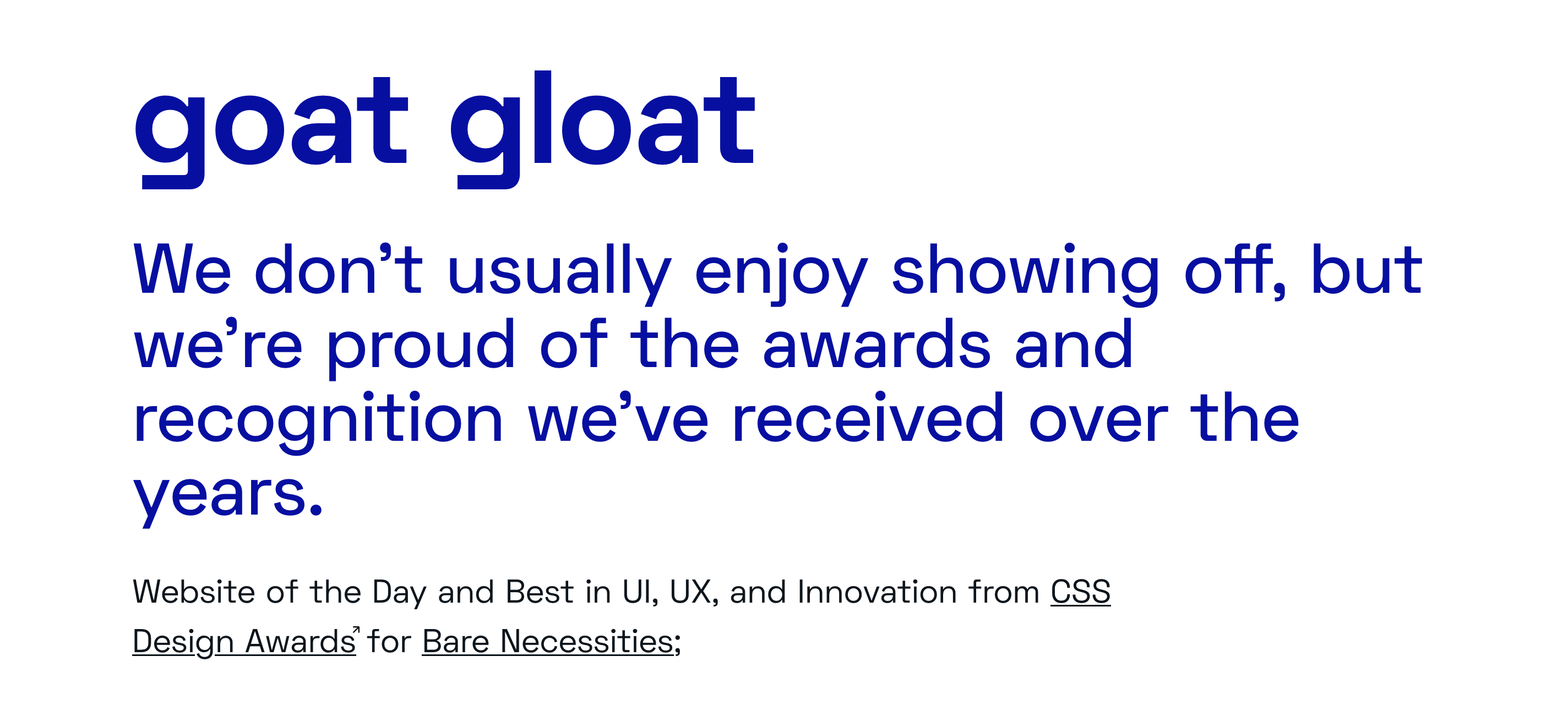 Wearegoat Content component screenshot