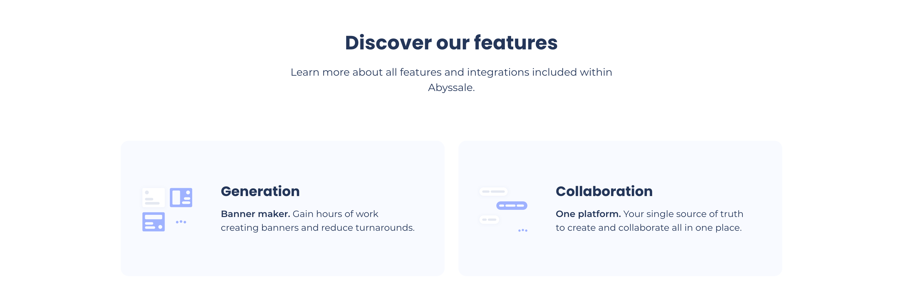 Abyssale Feature component screenshot