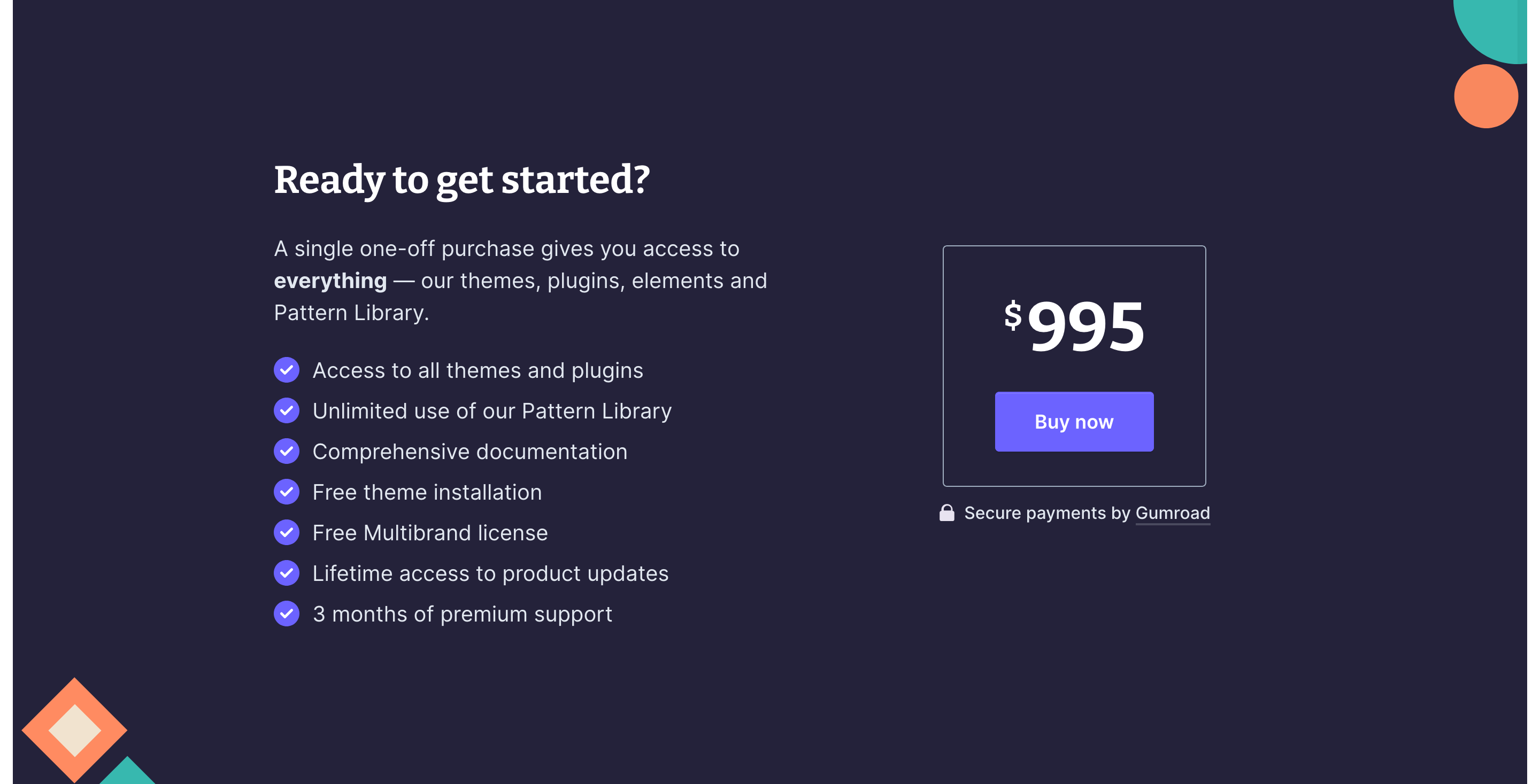 Zenplates Pricing component screenshot