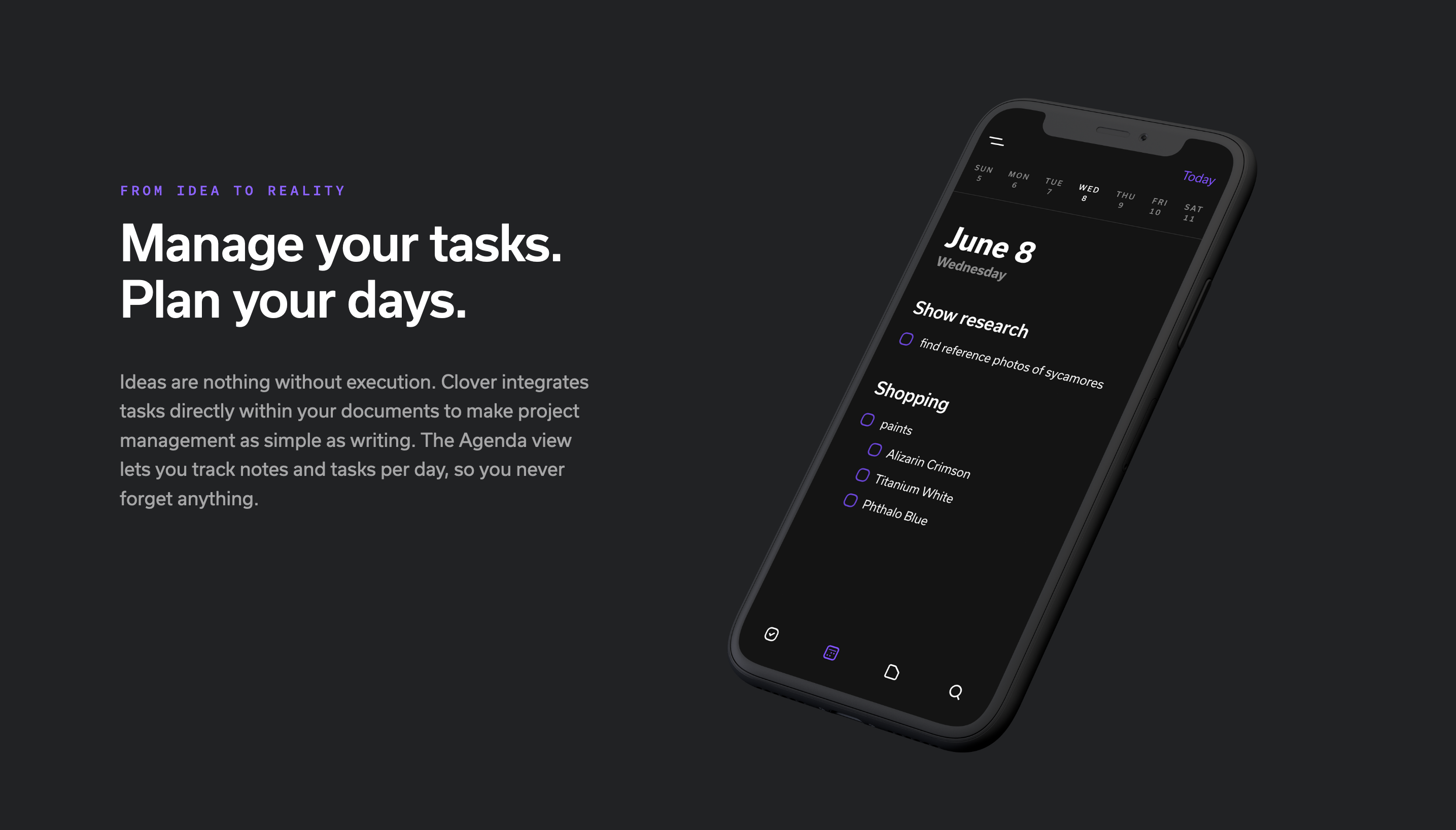 Clover Feature component screenshot