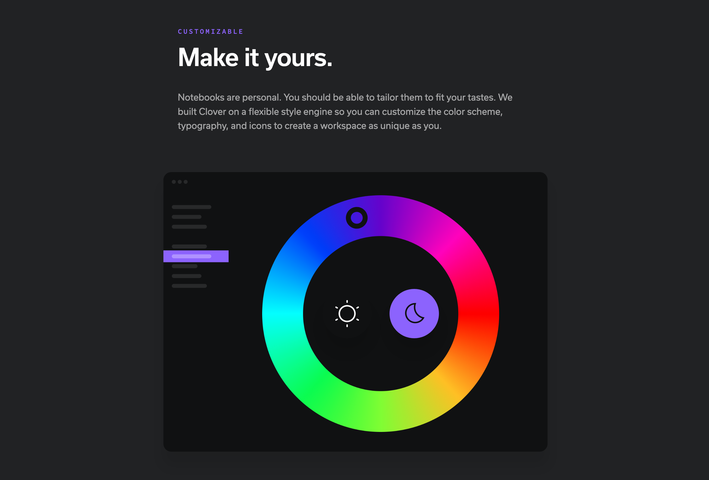 Clover Feature component screenshot