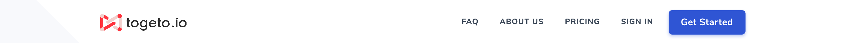 Togeto Header component screenshot