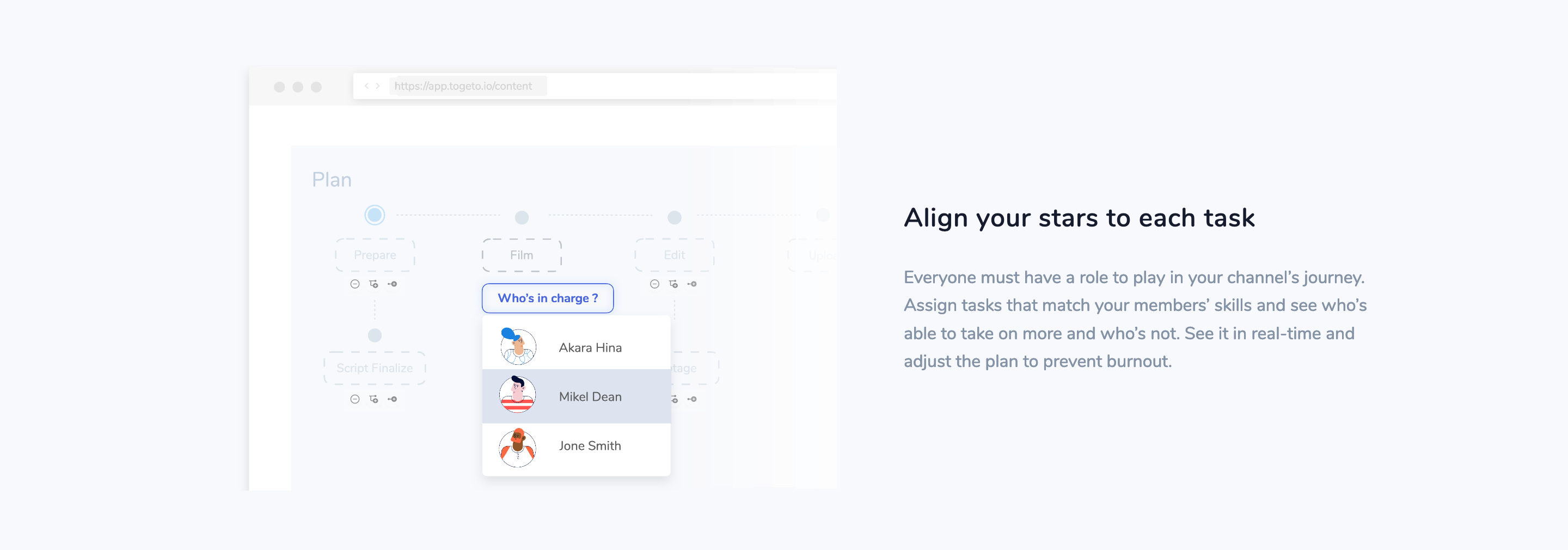 Togeto Feature component screenshot