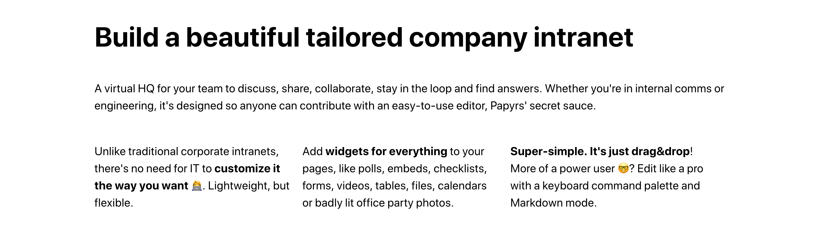 Papyrs Content component screenshot