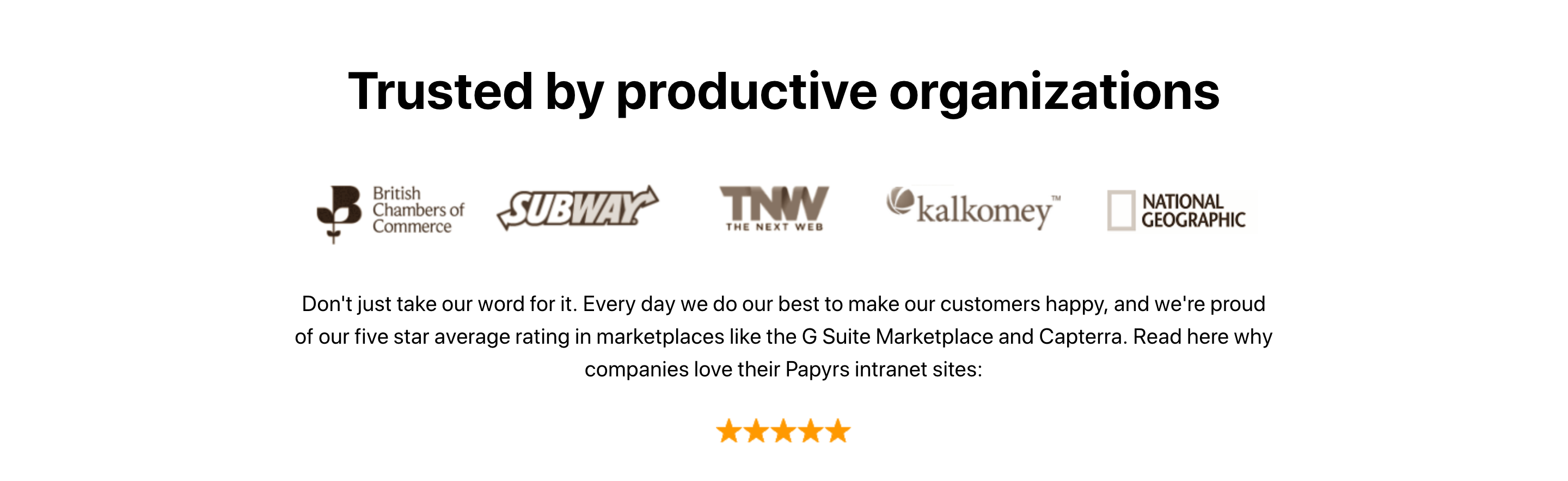 Papyrs Logo Cloud component screenshot