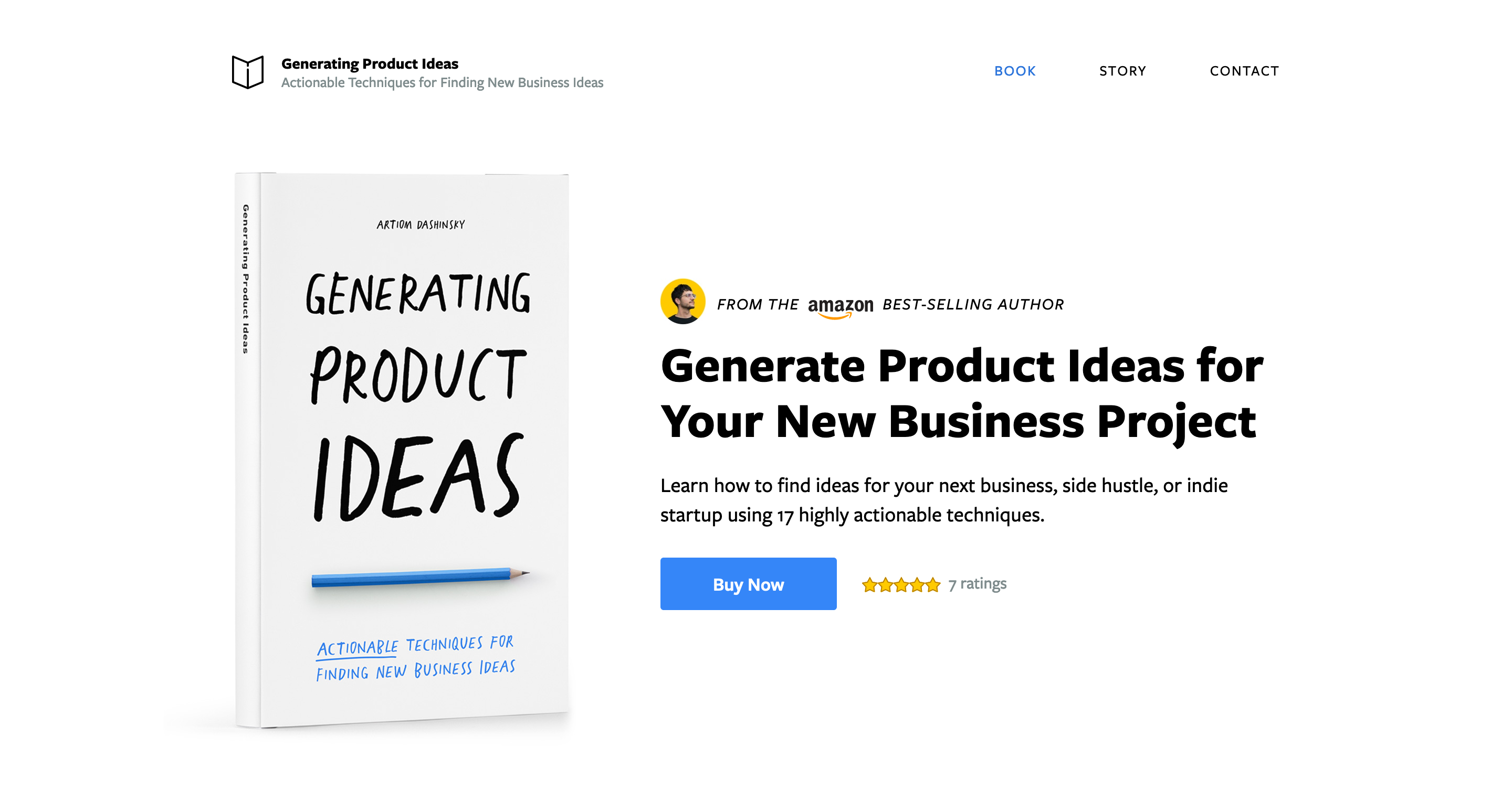 Productideasbook Hero component screenshot