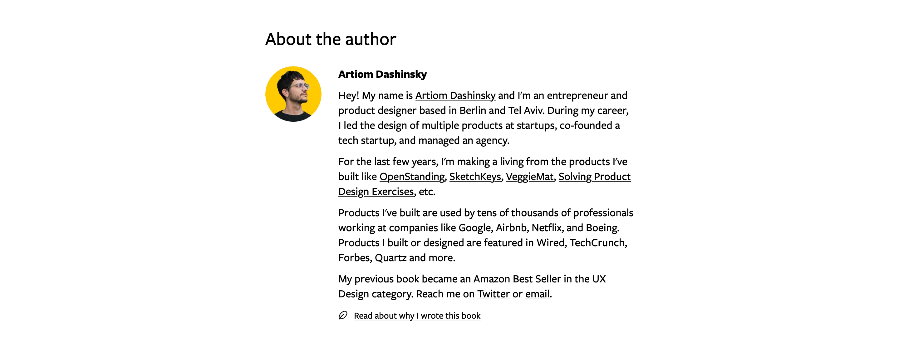 Productideasbook Team component screenshot