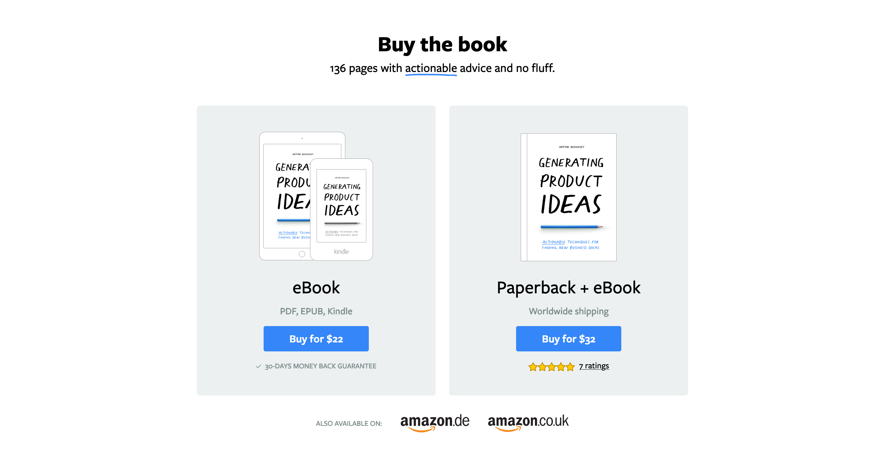 Productideasbook Problem component screenshot