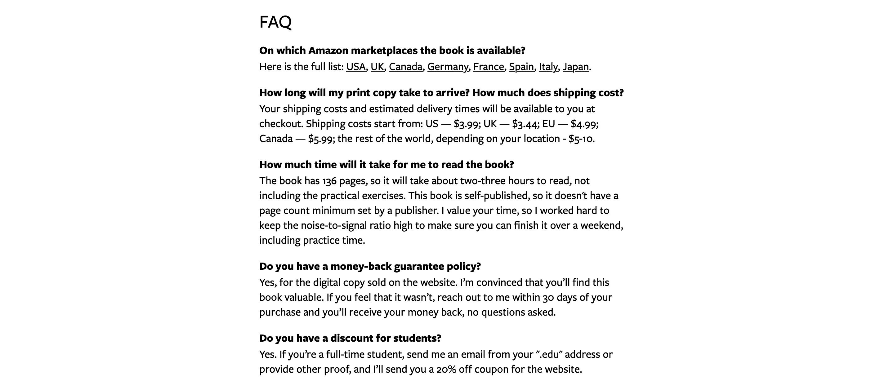 Productideasbook Faq component screenshot