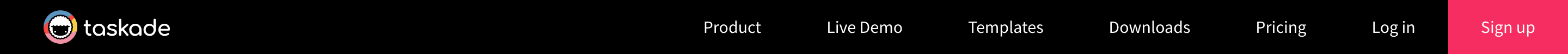 Taskade Header component screenshot