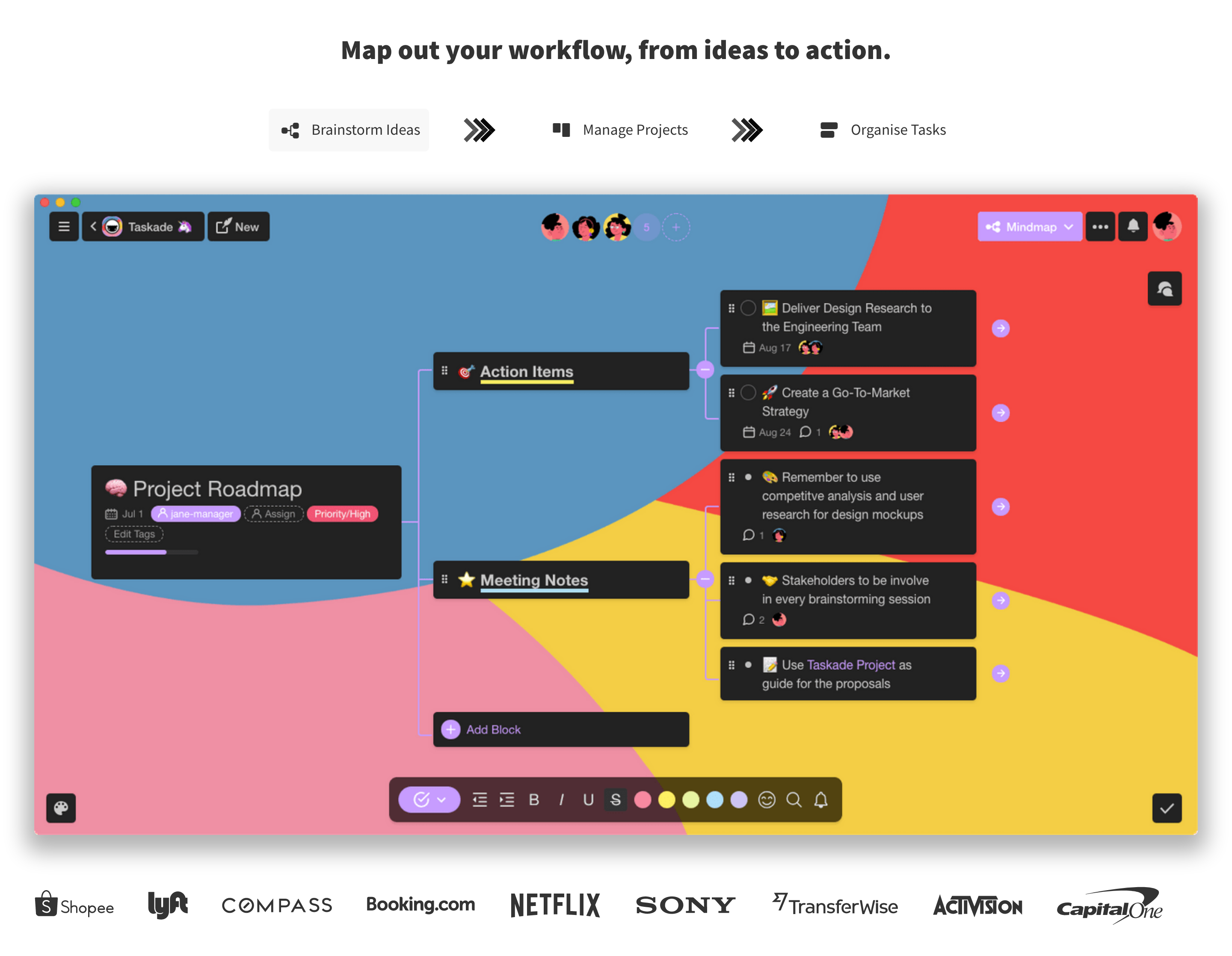 Taskade Demo component screenshot
