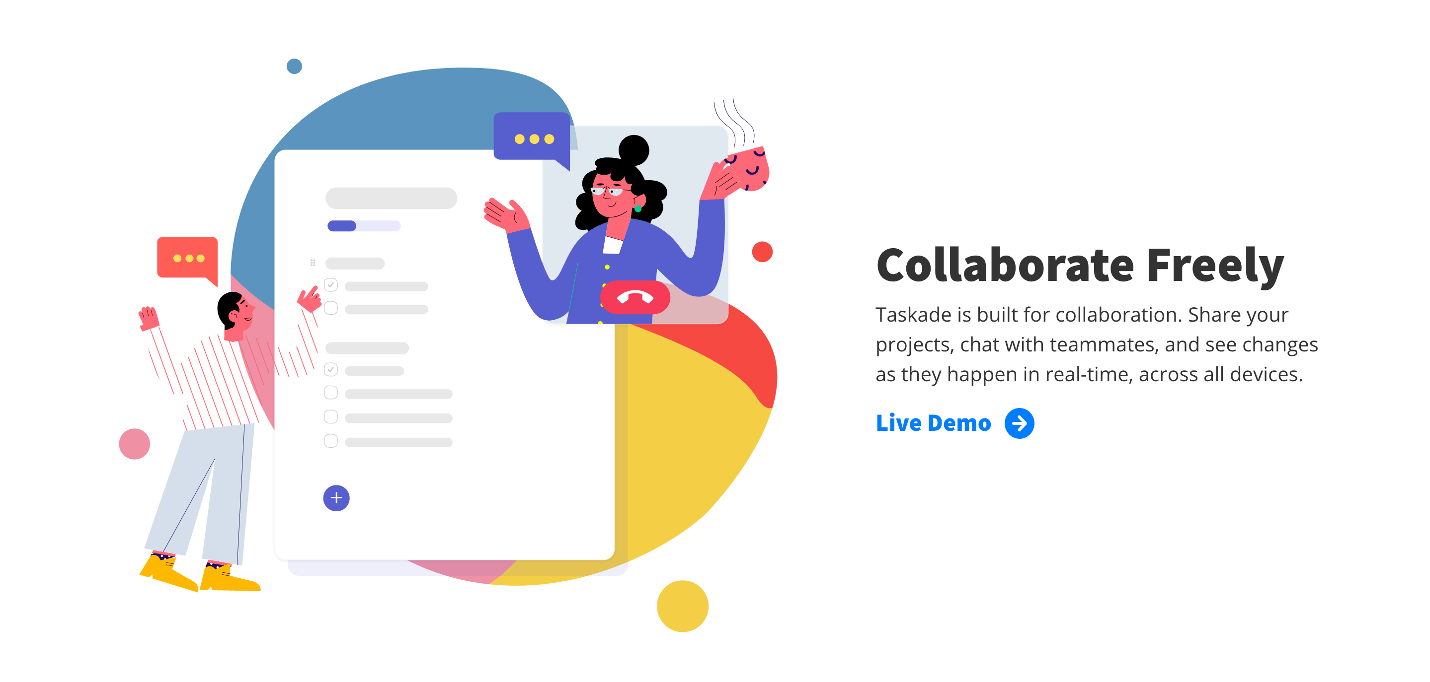 Taskade Feature component screenshot