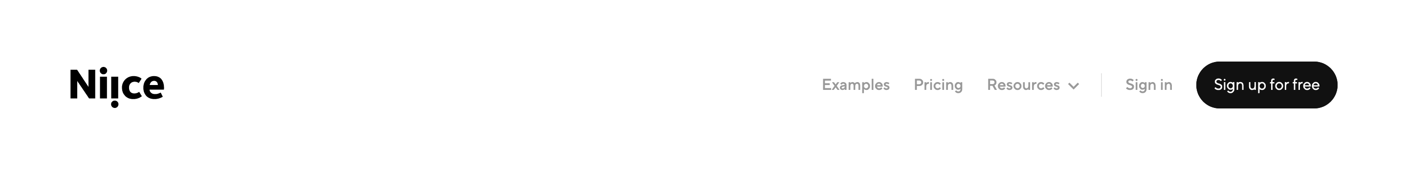 Niice Header component screenshot