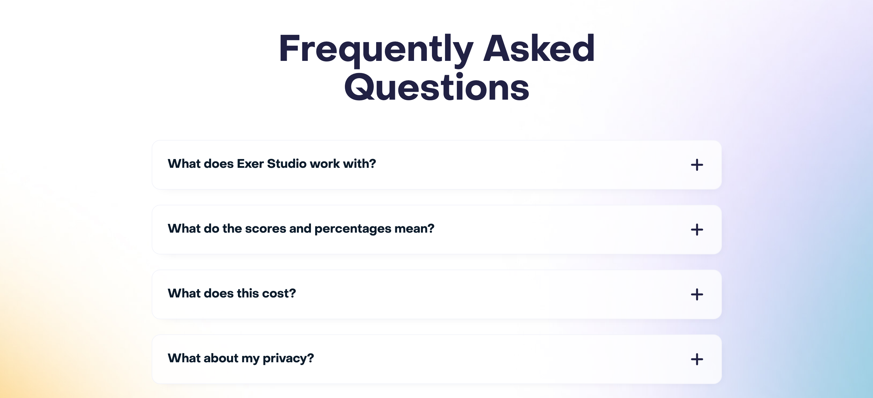 Exer Faq component screenshot