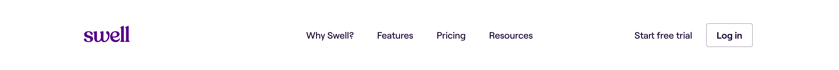 Swell Header component screenshot