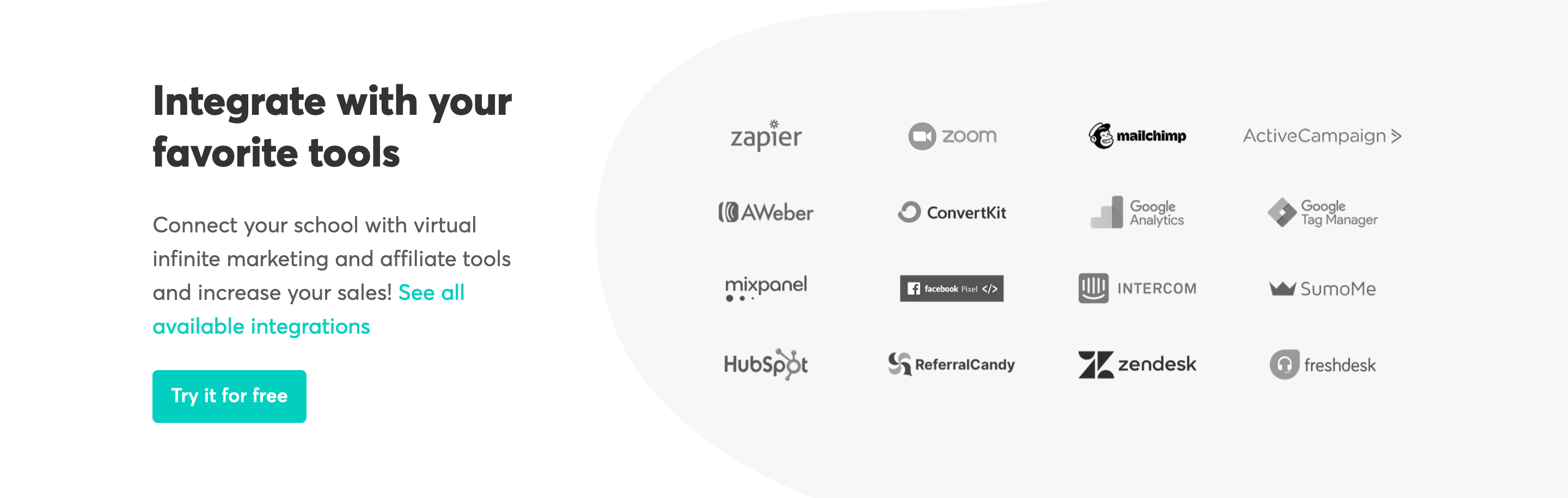 LearnWorlds Integrations component screenshot