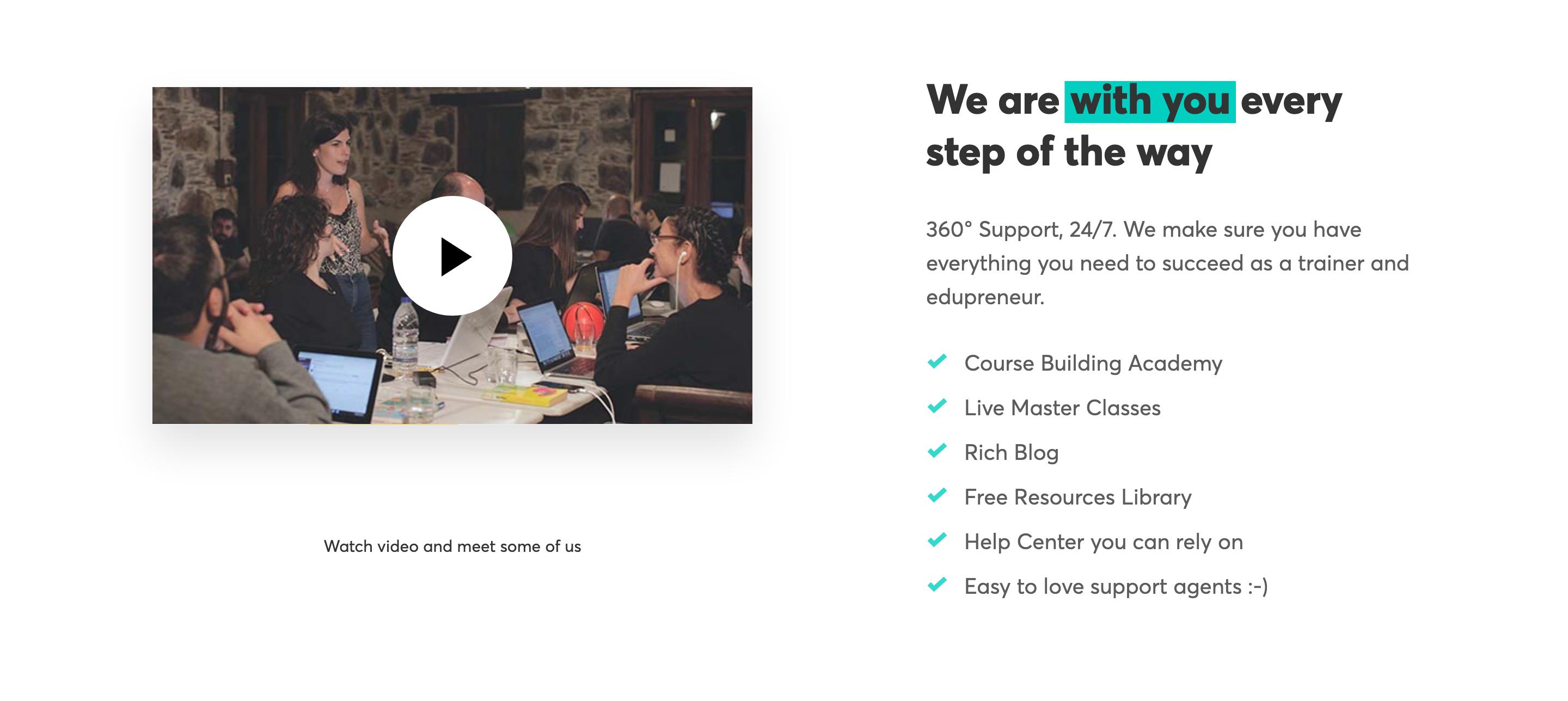 LearnWorlds Feature component screenshot