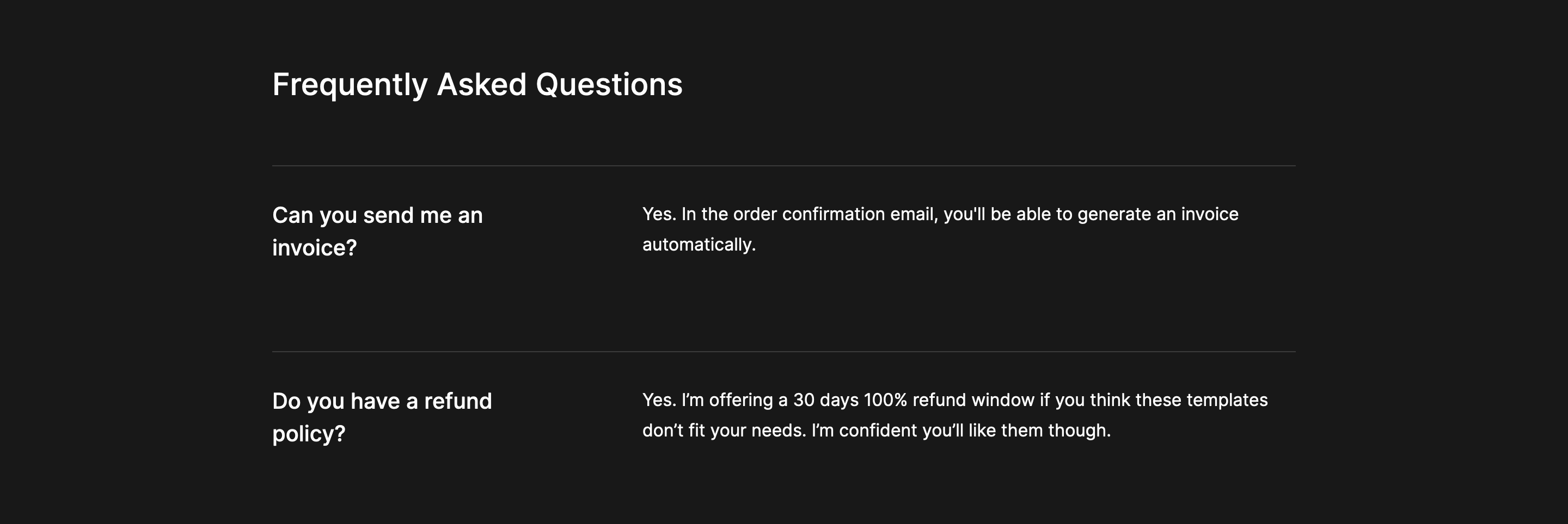 Super Creative Faq component screenshot