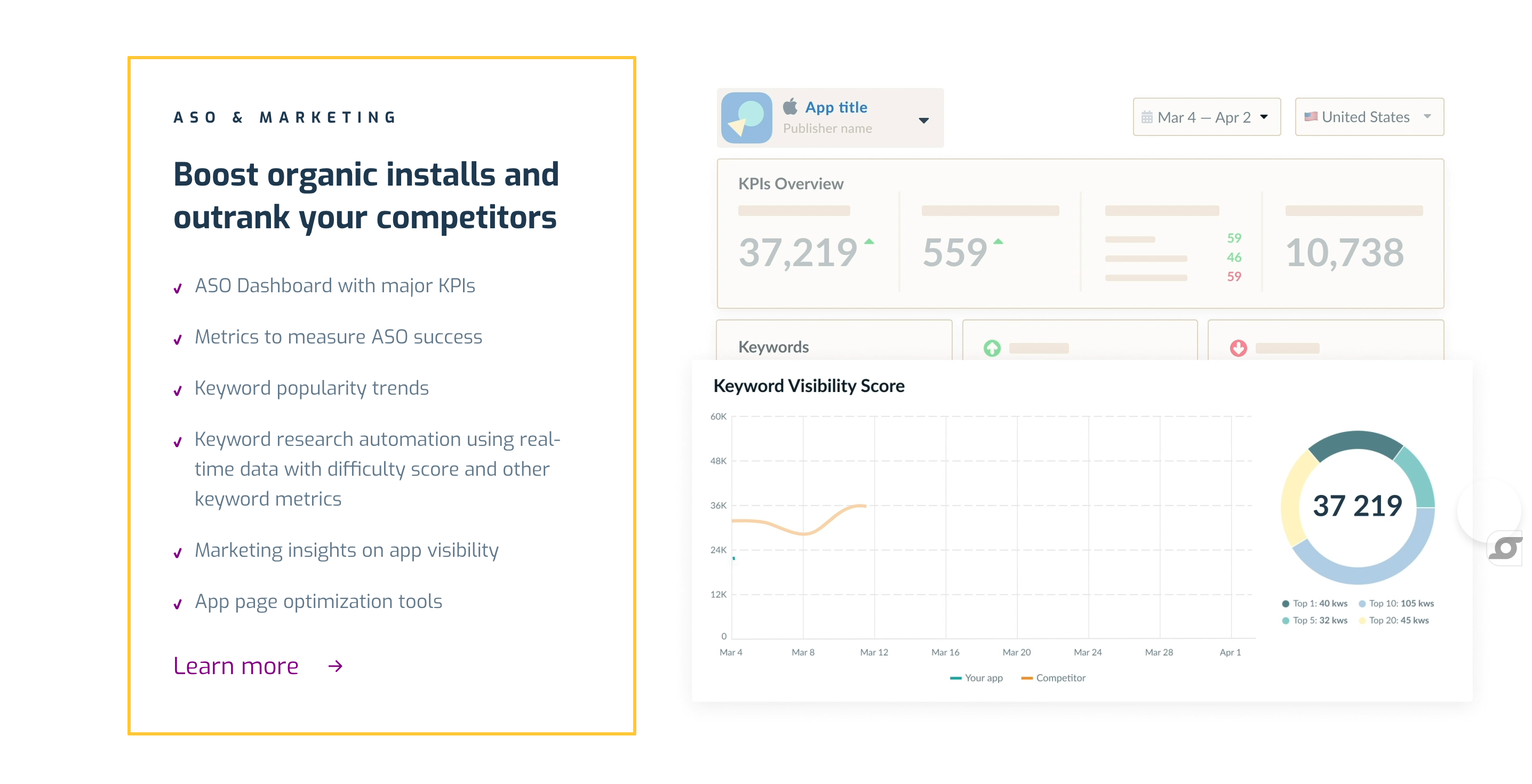 Appfollow Feature component screenshot