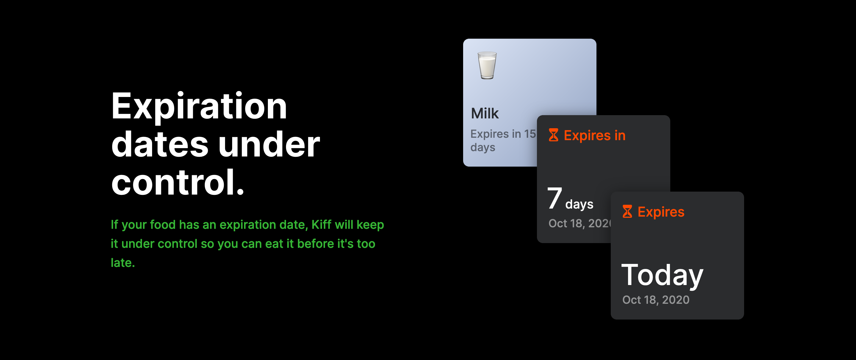 Kiff Feature component screenshot