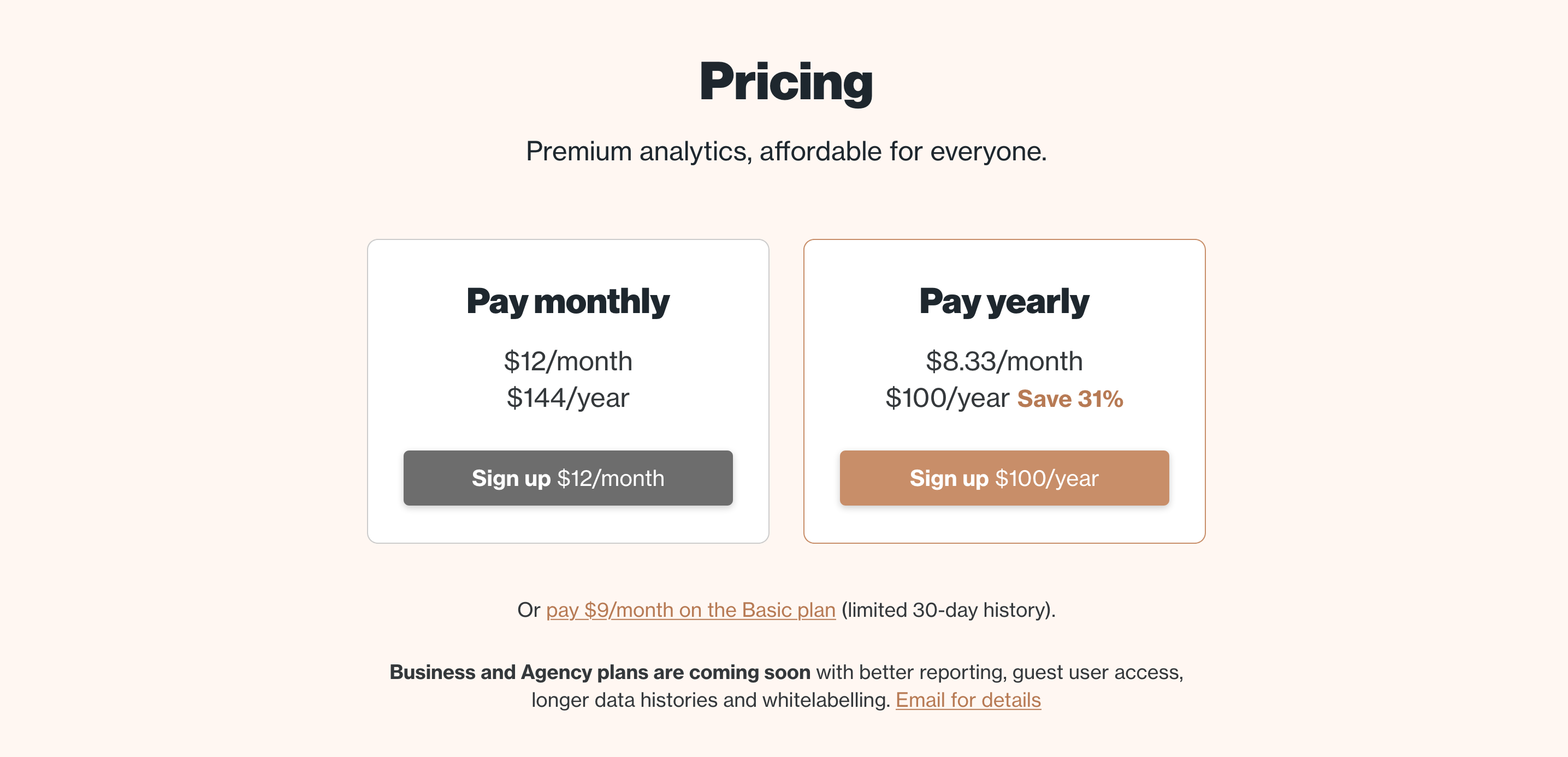 Ilo Pricing component screenshot