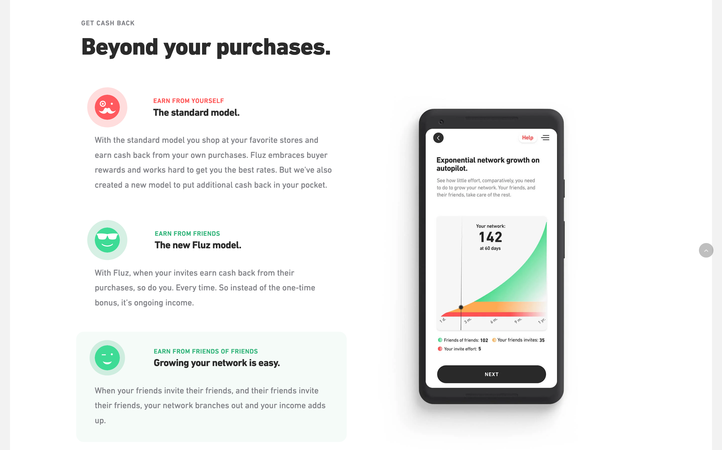 Fluz Feature component screenshot