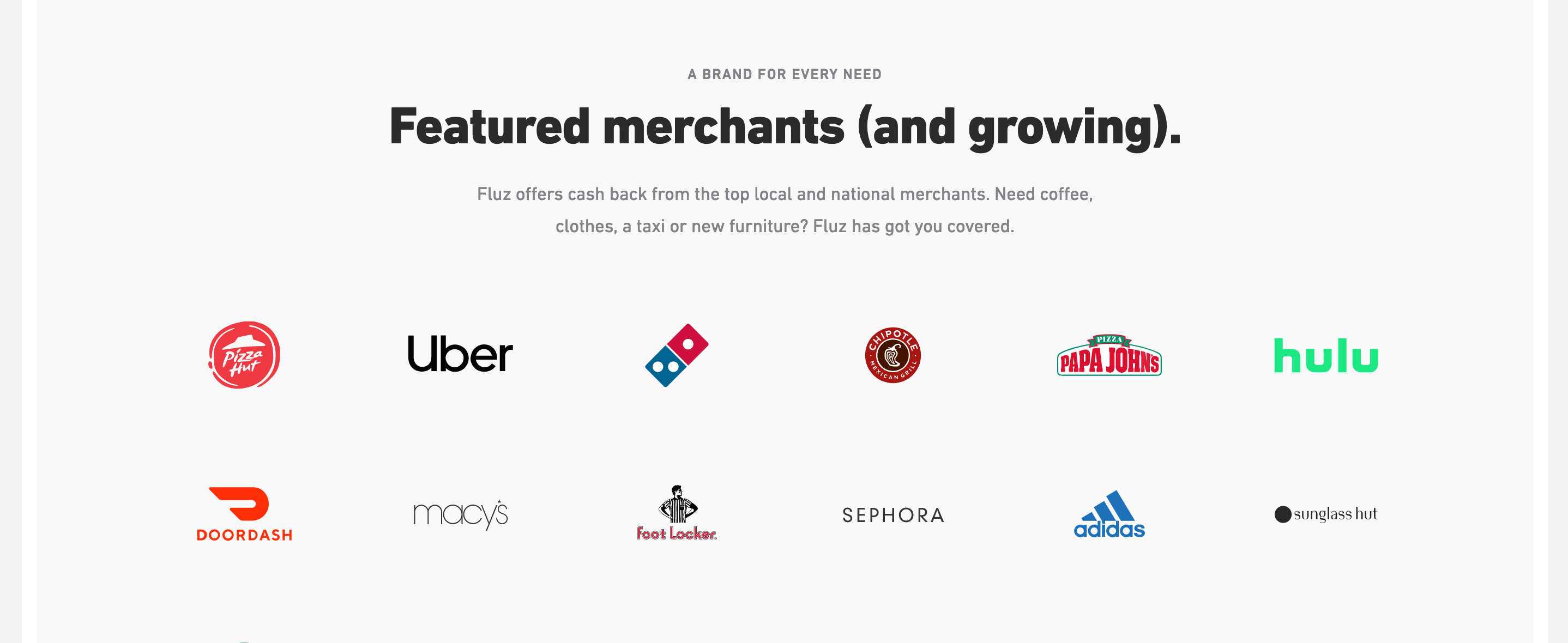 Fluz Integrations component screenshot