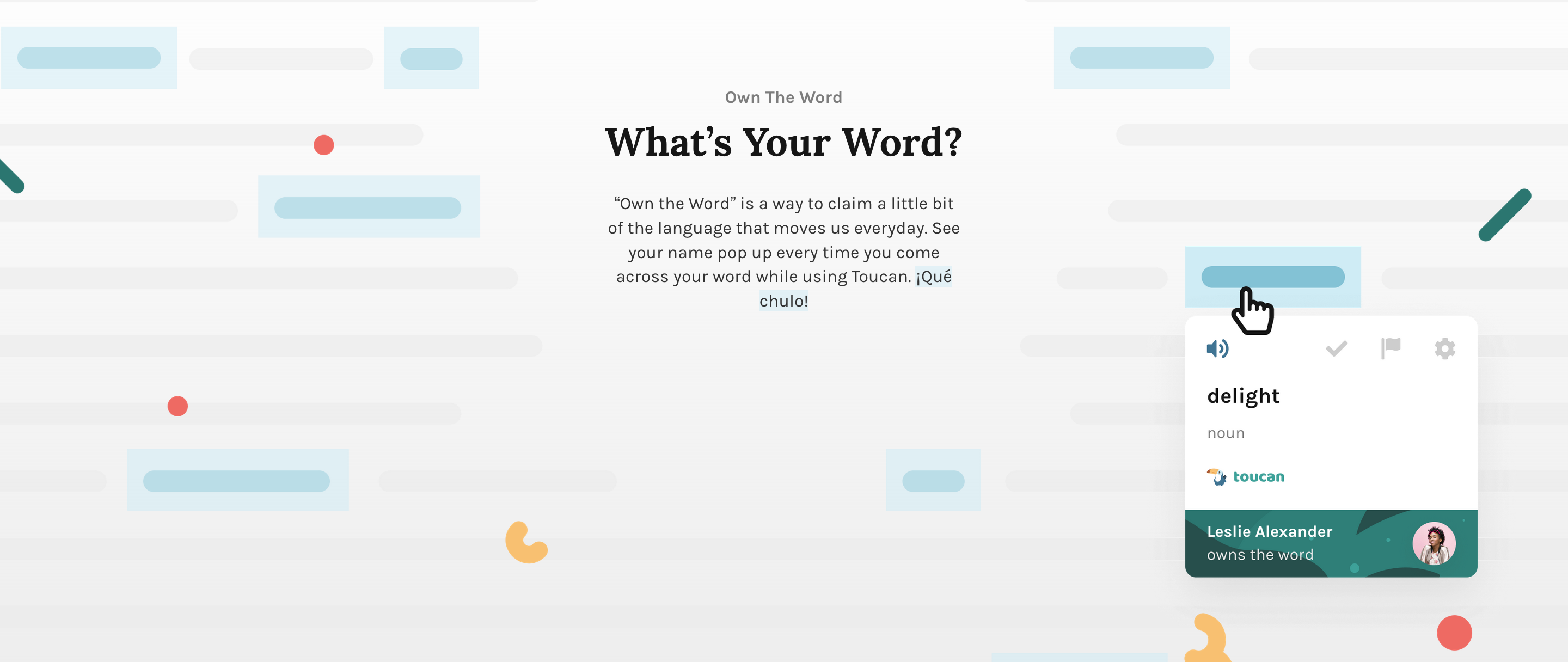 Toucan Feature component screenshot