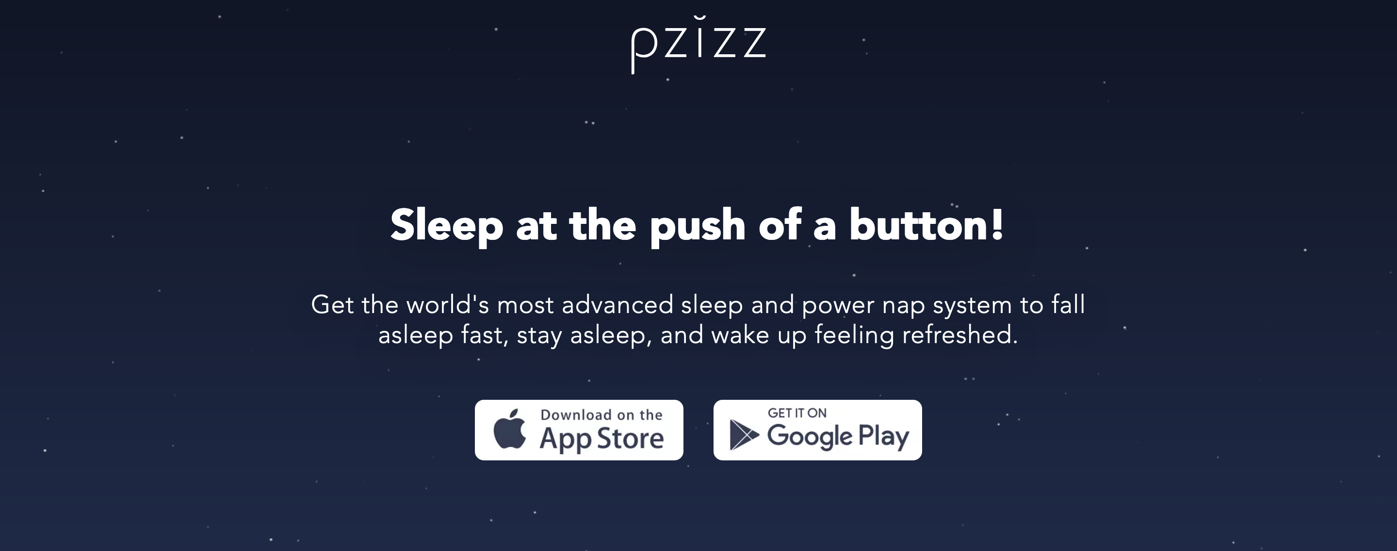 Pzizz Call To Action component screenshot
