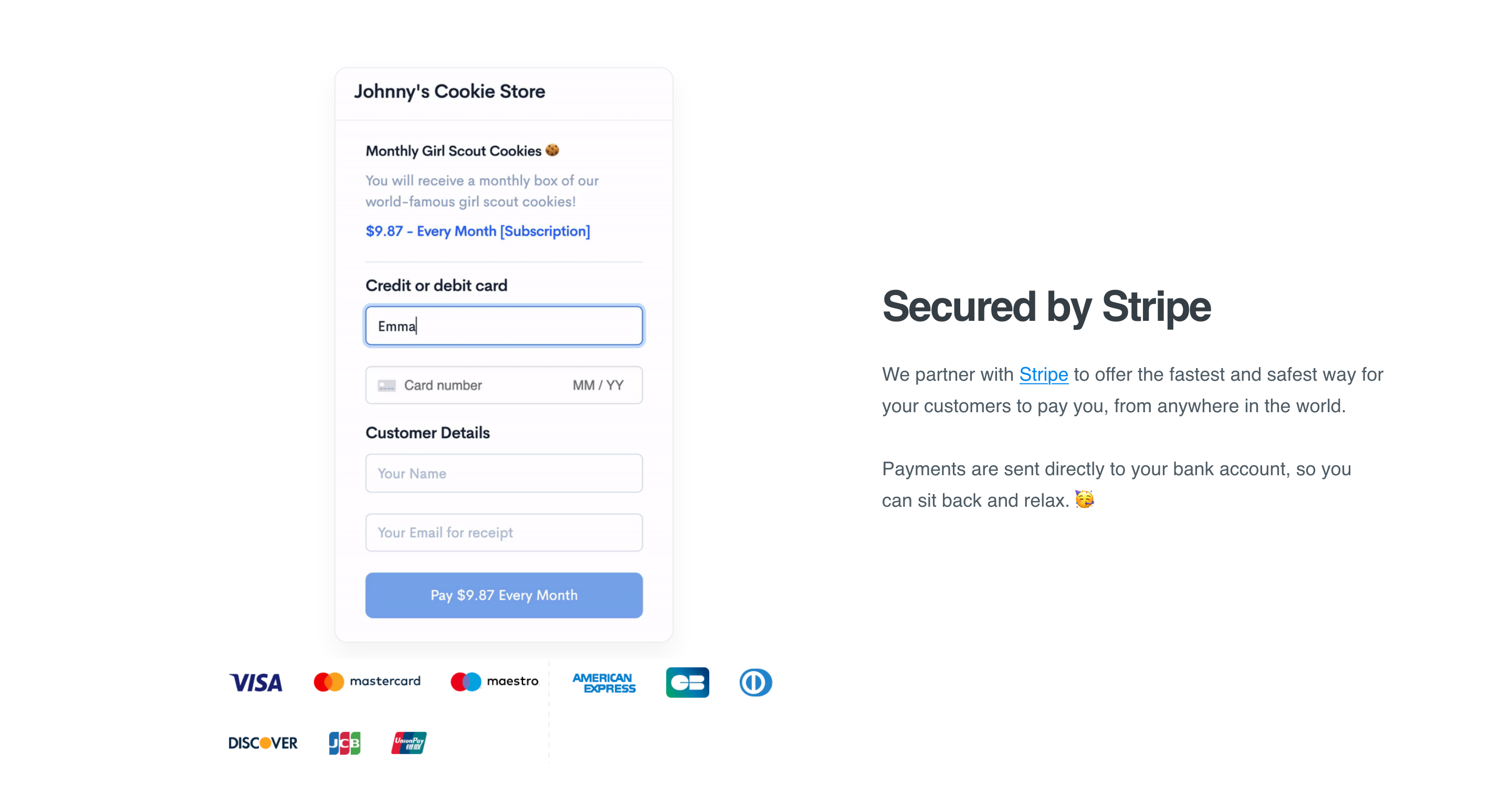 ChimpCharge Feature component screenshot